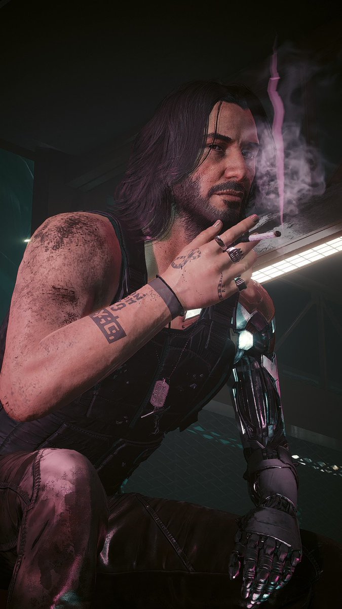 ジョニ〜🚬

#Cyberpunk2077 
#JohnnySilverhand