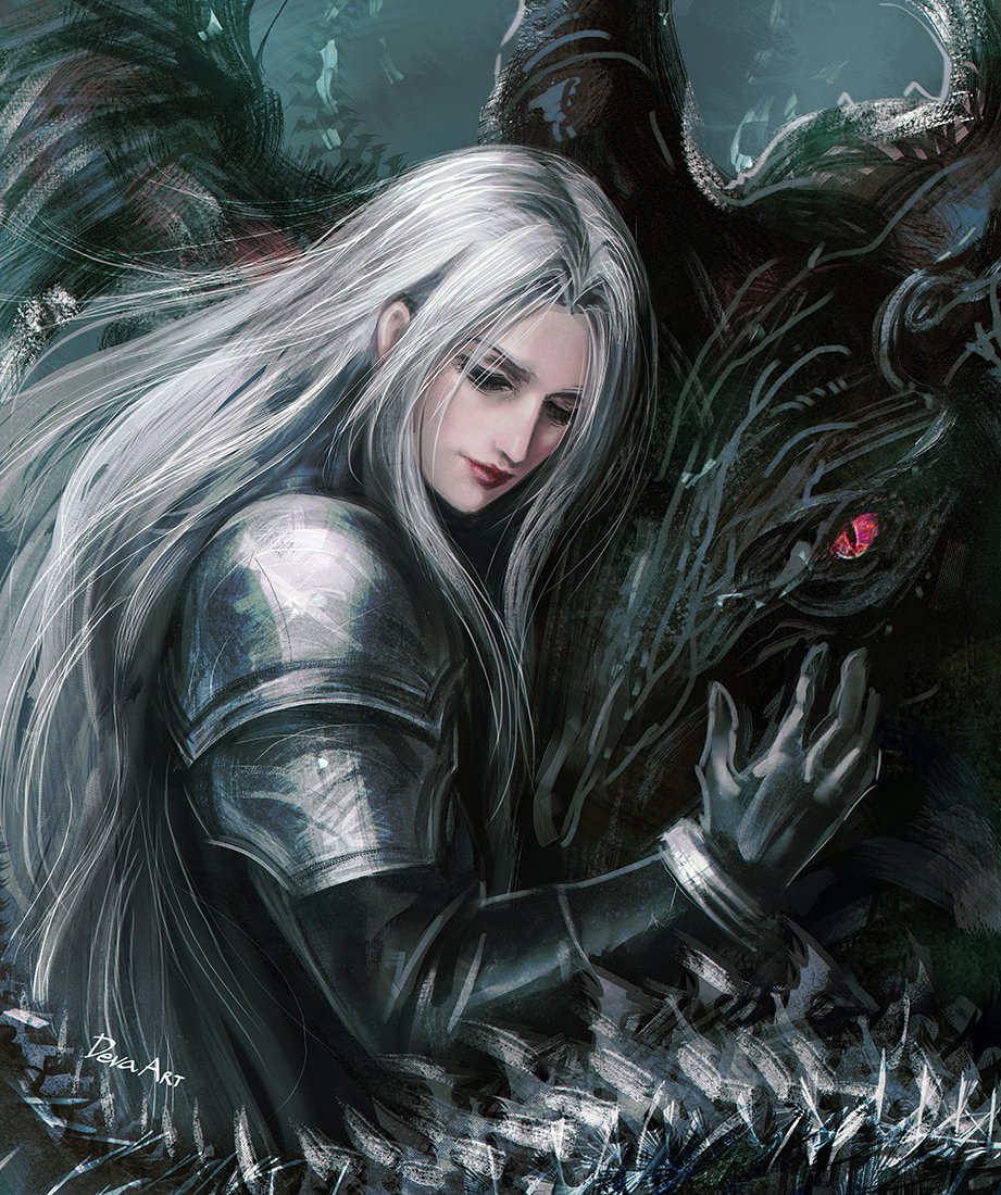 Sephiroth and his 'mother' Jenova. #ff7 #sephiroth