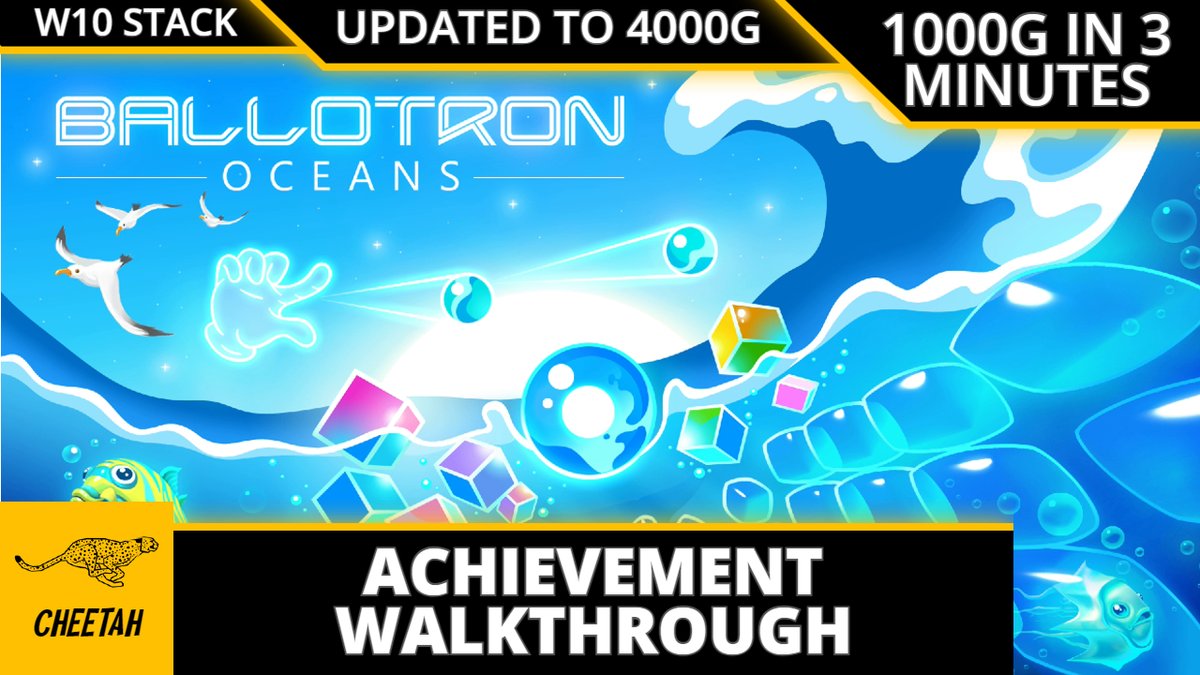 🚨 New Upload 🚨 Ballotron Oceans - UPDATED TO 4000G! Achievement Walkthrough (1000G IN 3 MINUTES) XBOX/WIN Check it out here ⬇️ youtu.be/6vk70MbdZRU
