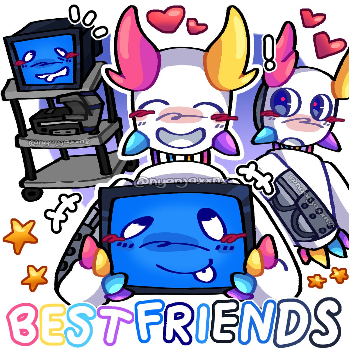 hi guys !! my account got locked,,
anyways here's the autistic besties !! ★

also check out my insta: nyanjaxxnx !

#Regretevator #regretevatorfanart #prototype #scag