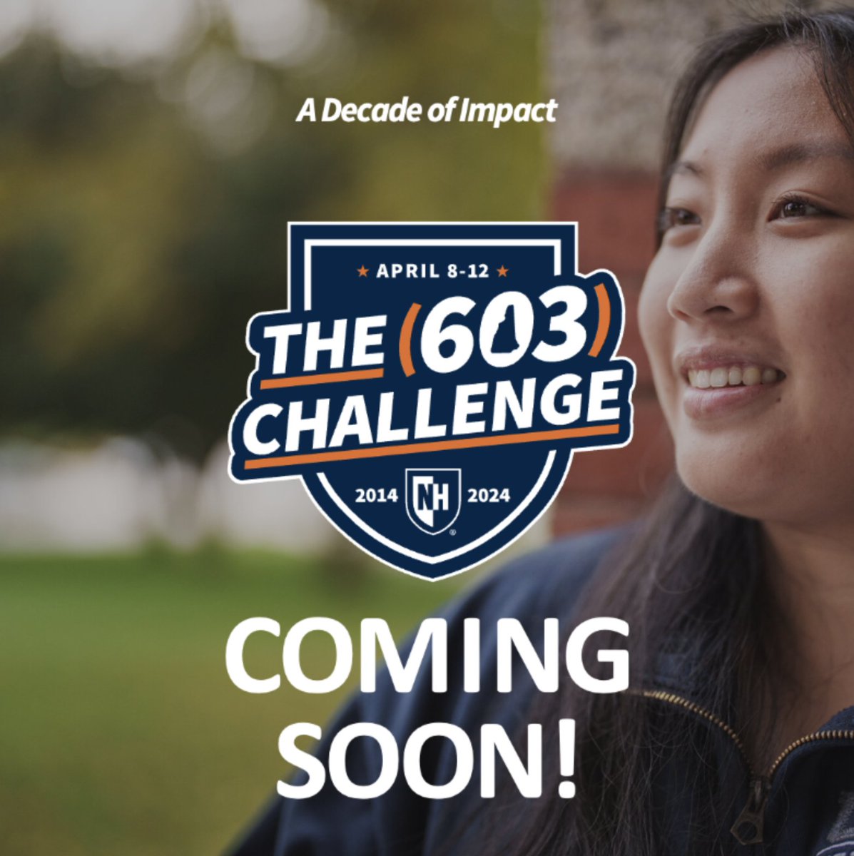 Don’t sleep on this (ZZZ emoji) The 2024 (603) Challenge starts at midnight! Make your gift early on 4/8 before the $350K in matching funds runs out. Let’s make this the best #UNH603 yet! givecampus.com/ohz34z