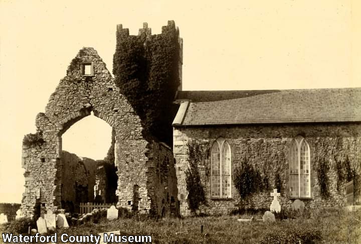 Rear view of #Abbeyside Church and graveyard. The ruin of the early 13th century Church we call locally 'Clogchas'

Now collecting all Abbeyside related photographs people &amp; place for a upcoming Abbeyside History book. See link on Abbeyside History page. 

facebook.com/share/p/psCkF3…