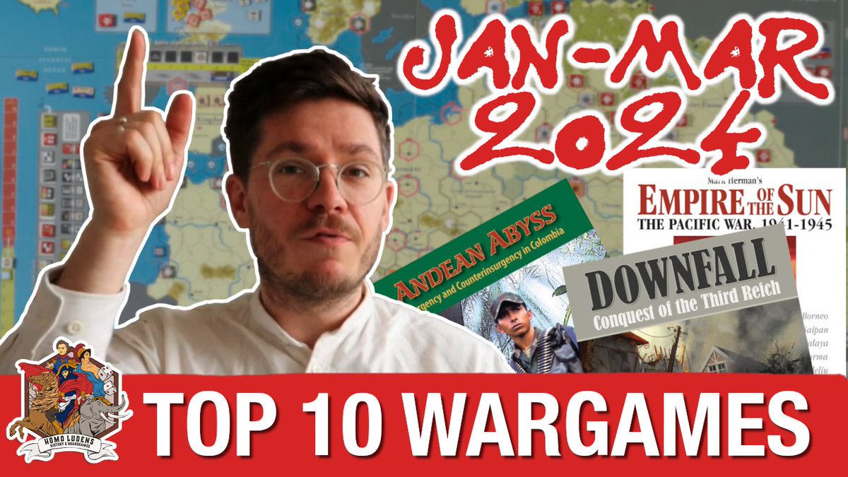 New year, new format: quarterly review of the top 10 wargames and historical games I played this quarter, featuring games by @gmtgames, @IonGameDesign, @hollandspiele, @fortcircle and more! youtu.be/8Up7OYvD6pI