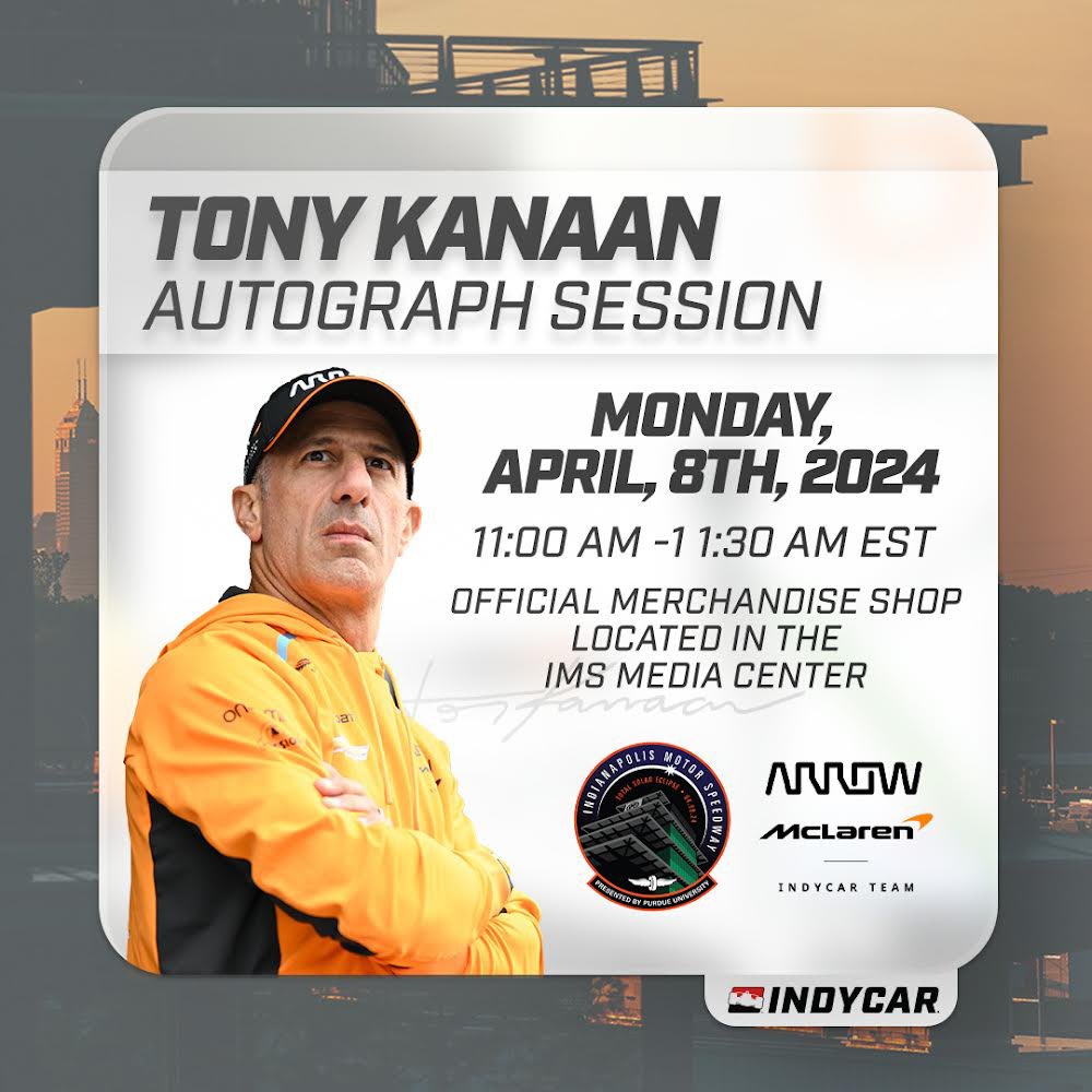 🇺🇸 Autograph session this Monday! From 11:00am-11:30am EST at the Official Merchandise Shop located in the @IMS Media Center. • 🇧🇷 Sessão de autógrafos nesta segunda-feira! 11h00 às 11h30 na loja oficial de Merchandise no Media Center do @IMS