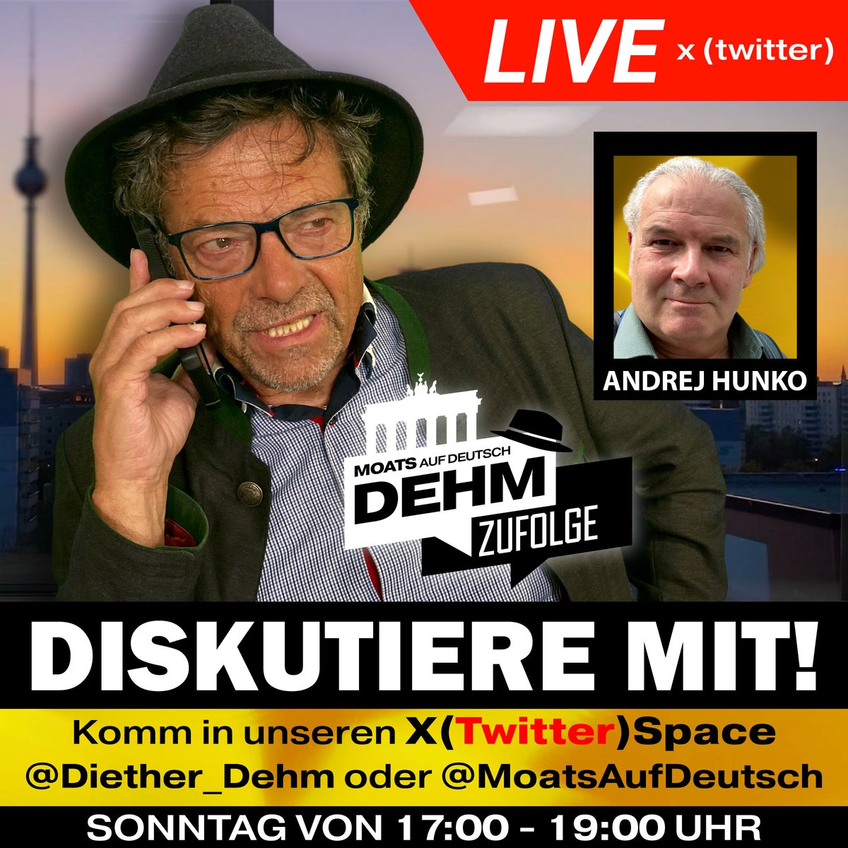 Ab 17:00 Uhr ist unser #TwitterSpace offen! Kommt rein, meldet euch als Speaker und diskutiert mit Diether! #Ukraine #Russland #Ampel