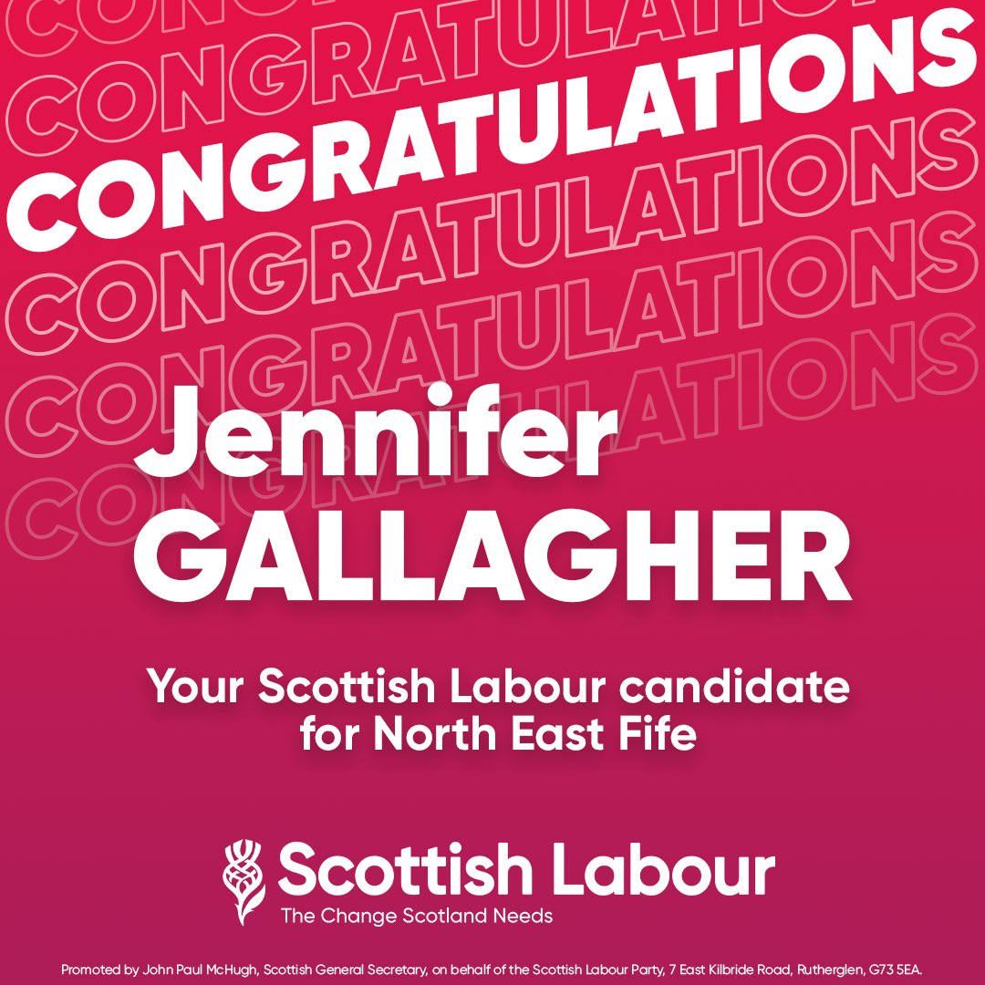 📣 Jennifer Gallagher is your candidate for North East Fife. Congratulations!