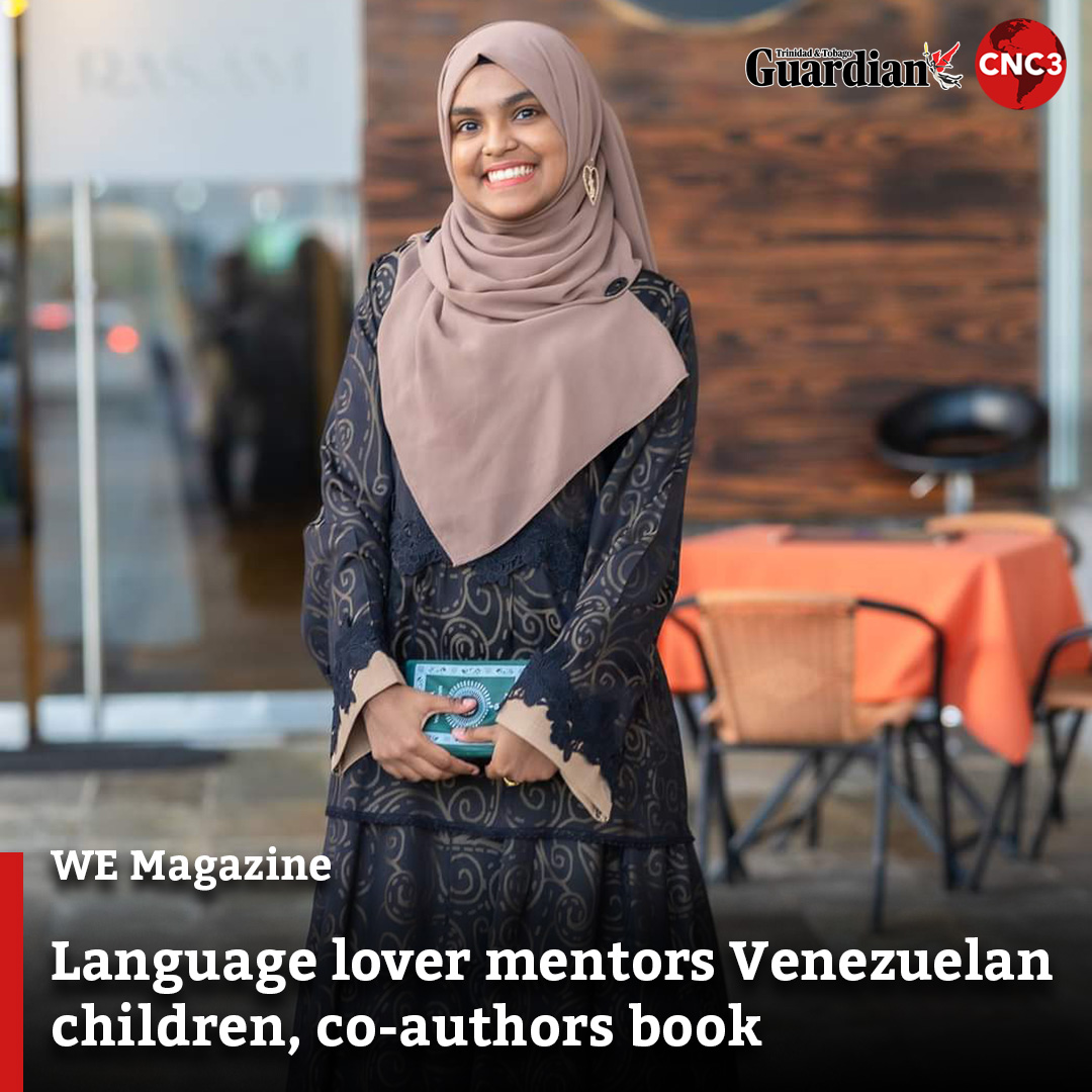 Student, writer and interpreter Bilquees Mohammed is 22. She is one of the four co-authors of the just-published Juanita and the proud cat mom of Helen, her calico baby girl.

Read more:
guardian.co.tt/article/langua…