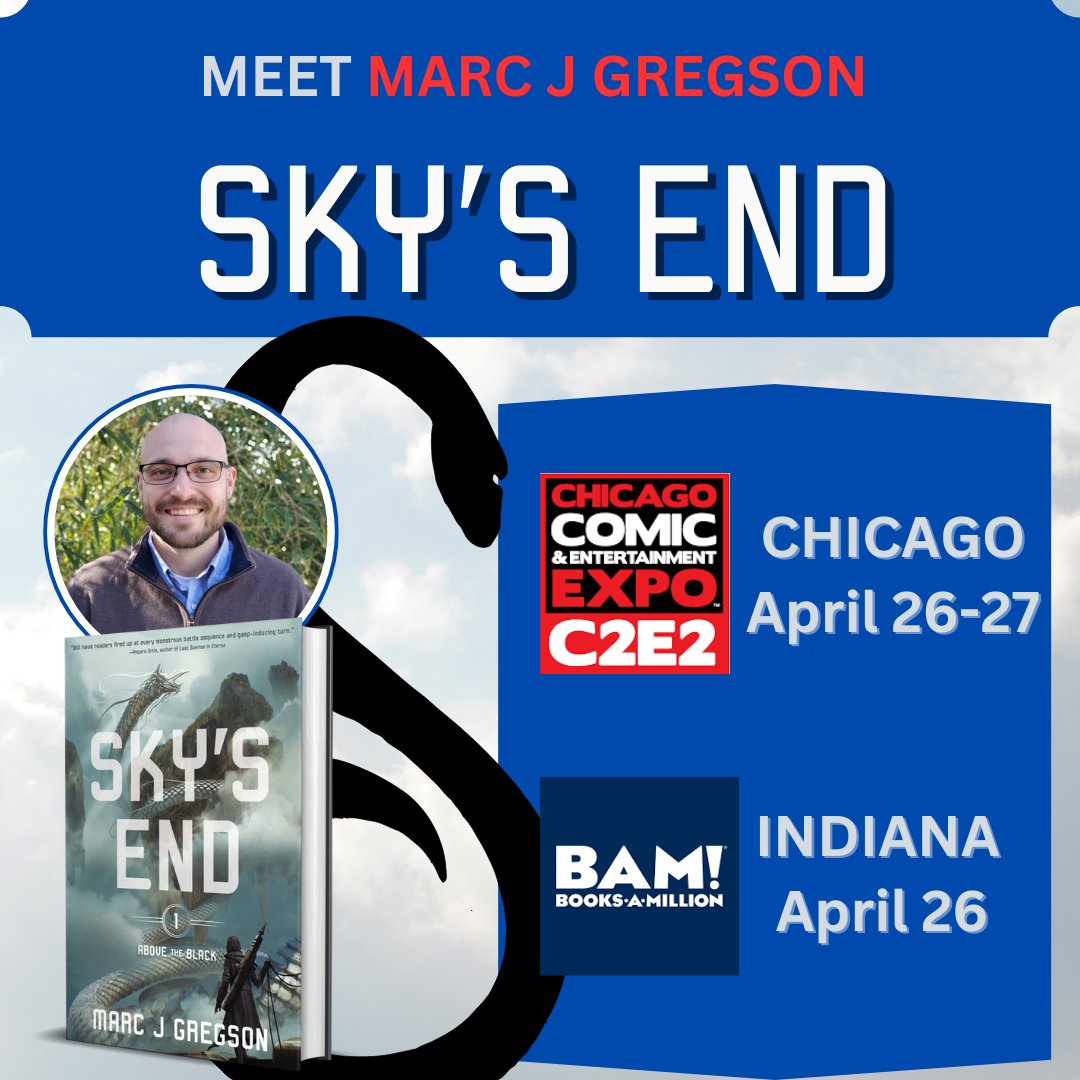 I'm coming to @c2e2 in Chicago on April 26th and 27th. Details are still being finalized, so stay tuned. Also, I will be in Indiana at the Southlake BAM store at 6PM CT on April 26th. We don't have @booksamillion in Utah, so I'm thrilled to visit one of their stores!