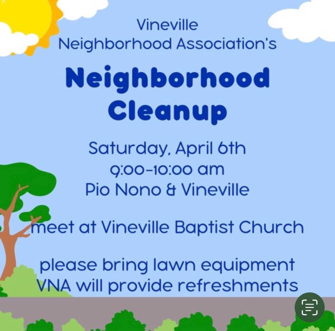 Loved seeing all the smiling faces at the Vineville Neighborhood Association clean up yesterday!