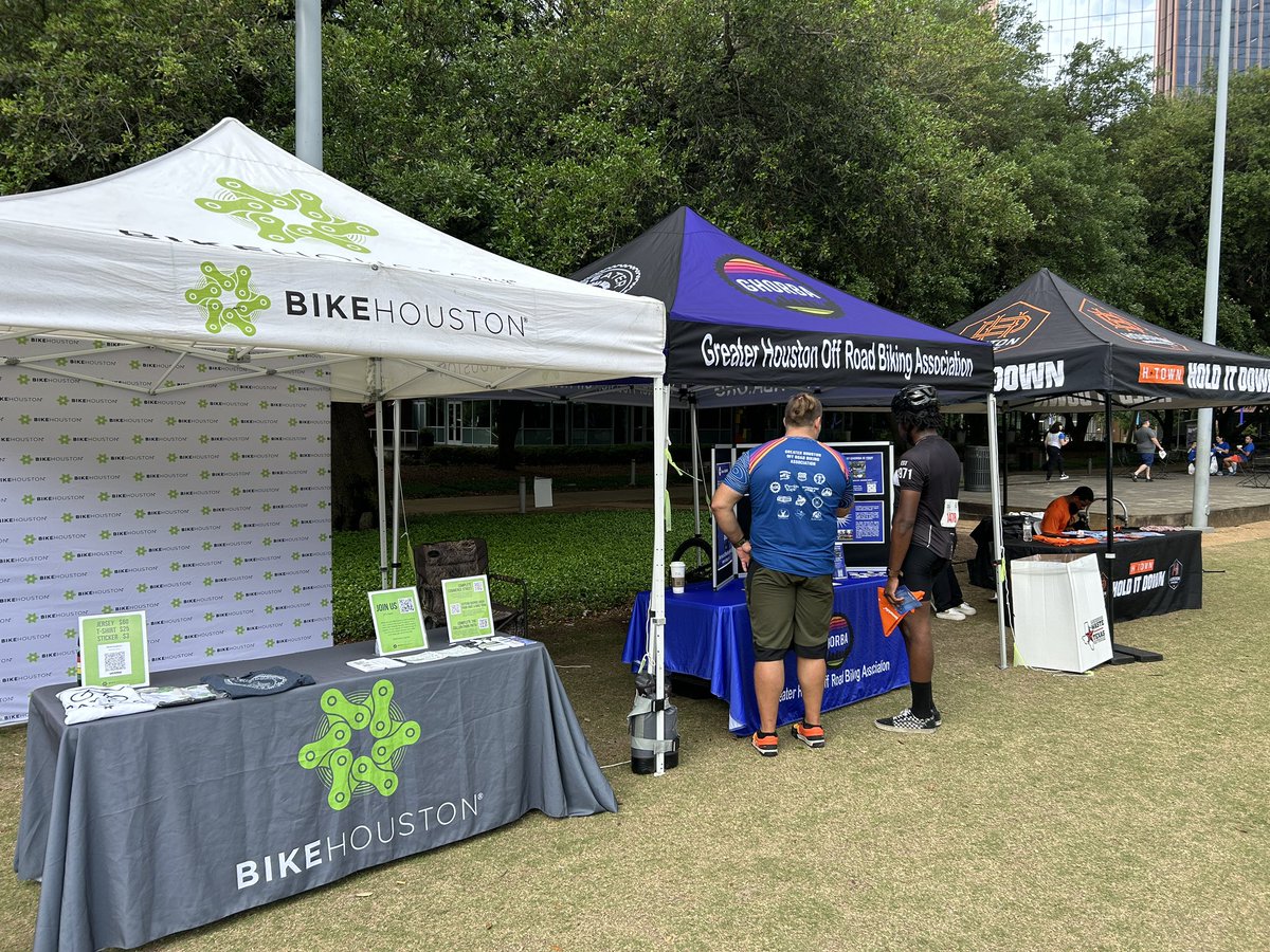 We’re out at Discovery Green for the #TourdeHouston. Come say hi!