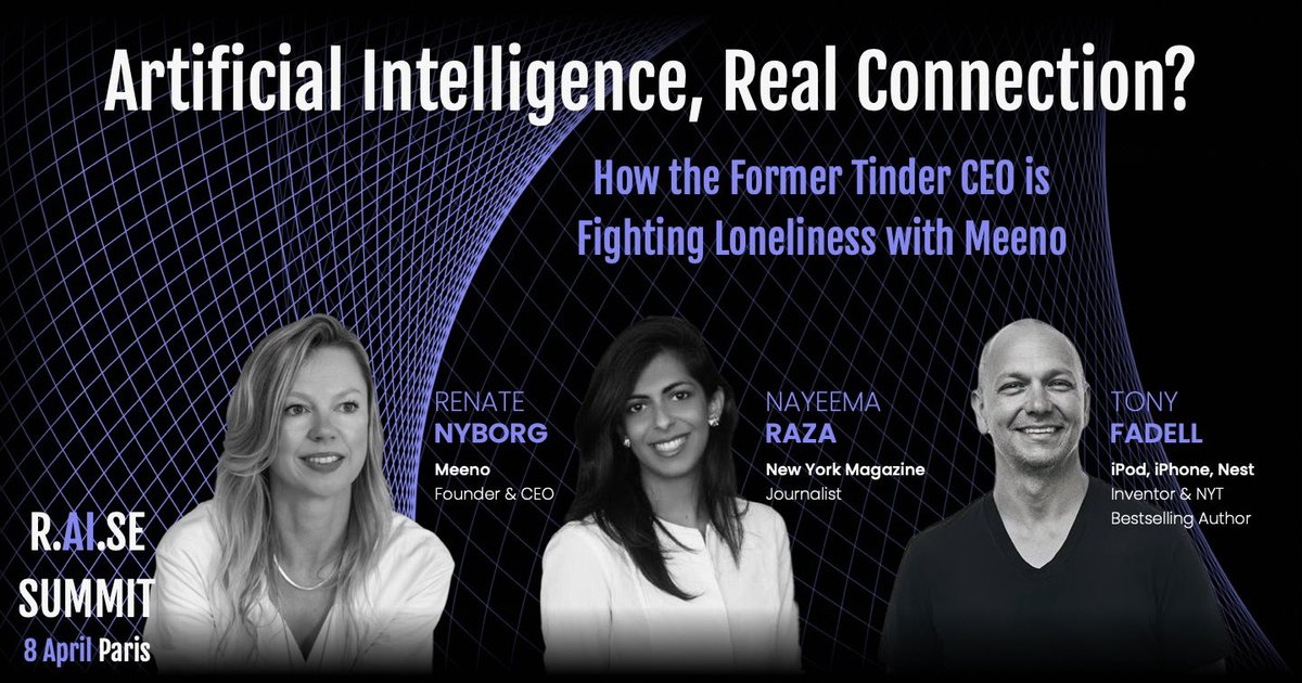 SURPRISE!!!! Thank you 🙏 @nayeema @tfadell for joining me in Paris to shine a light on Loneliness and debate risks vs solutions of applying tech to this important issue. #Meeno #Loneliness #SocialConnection #AI #GenAI #RaiseSummit