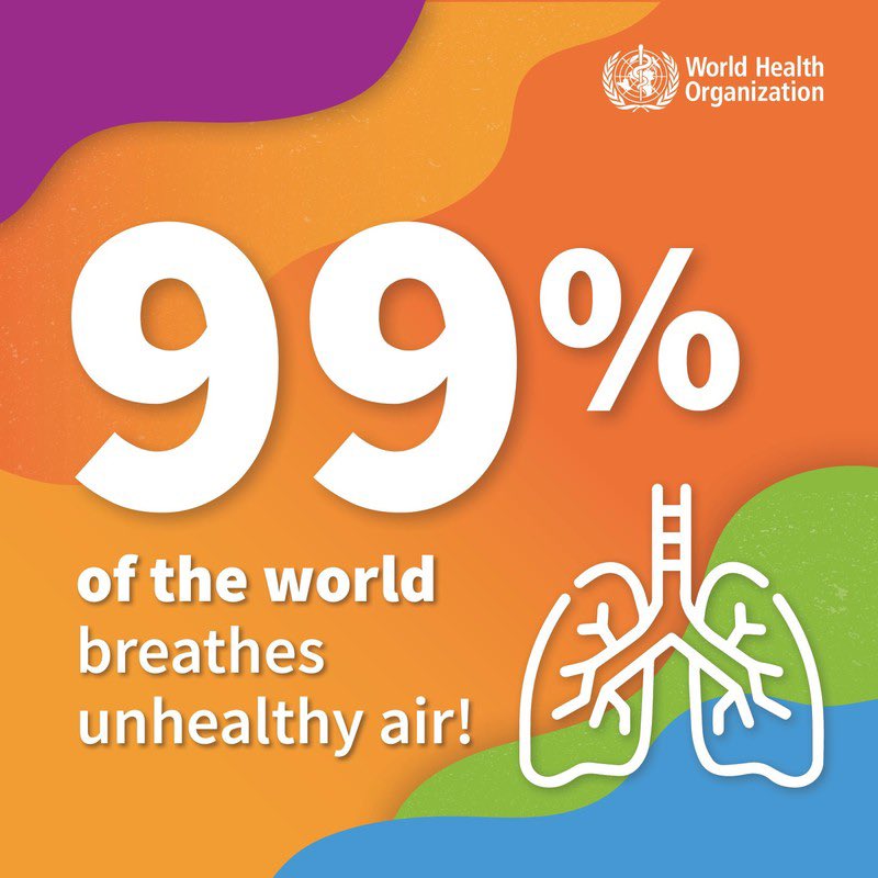 Climate crisis and #AirPollution is taking away our right to breathe clean air, with indoor and outdoor #air pollution claiming a life every 5 seconds. #MyHealthMyRight #WorldHealthDay