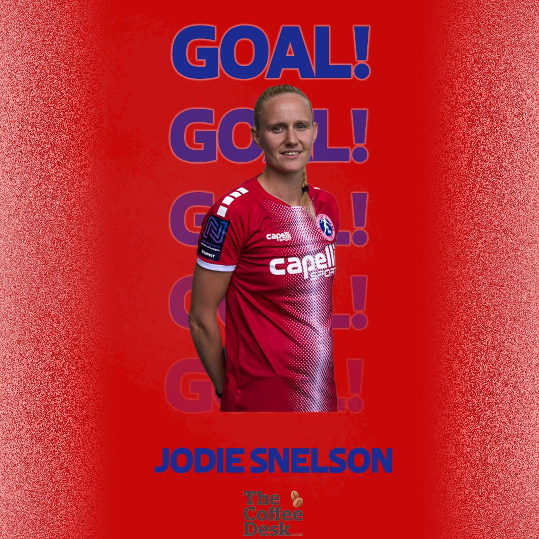 90’ GOALL!!! Jodie Snelson gets in on the act, her volley is saved onto the bar but she follows up and heads home! 🔴0-4⚪️