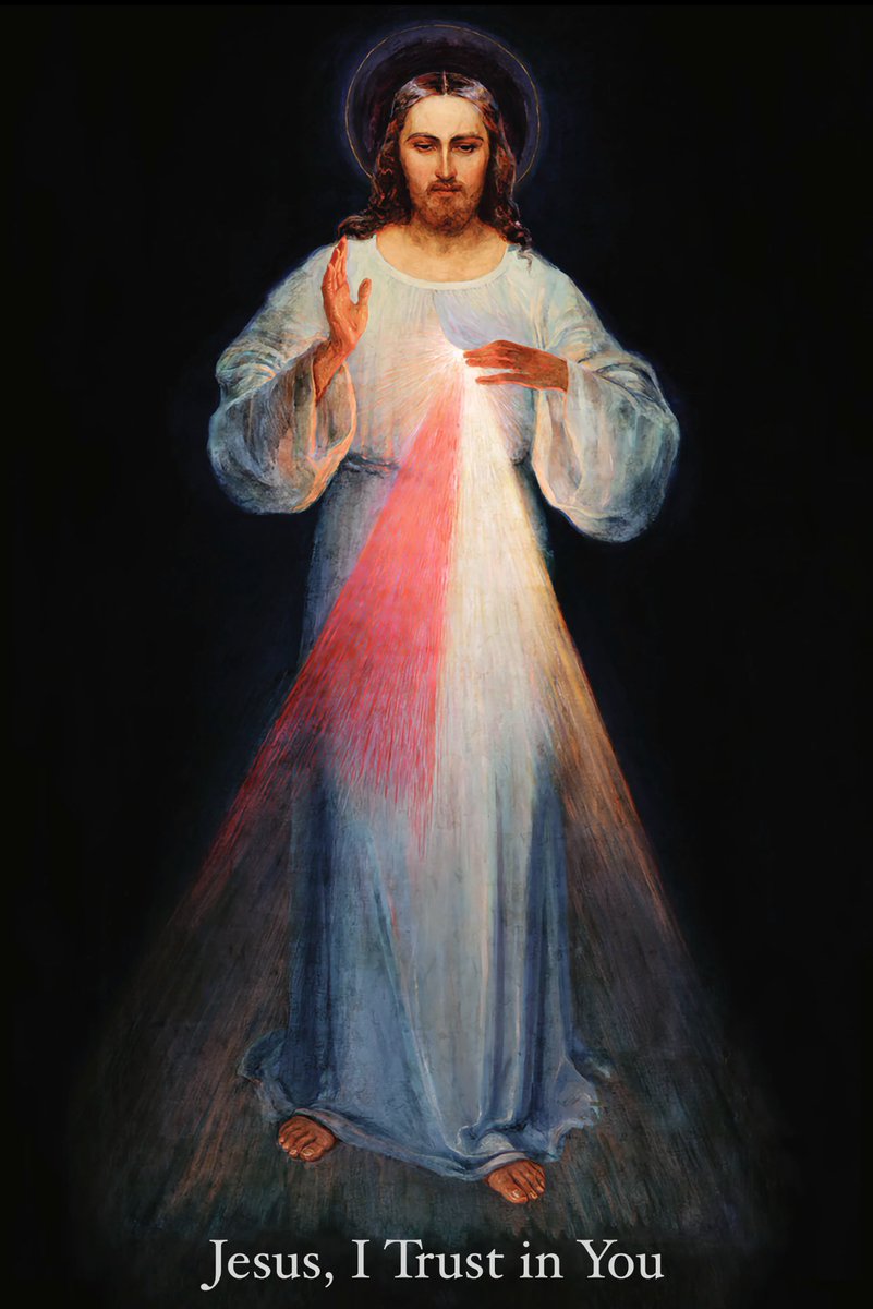 “I perform works of mercy in every soul. The greater the sinner, the greater the right he has to My mercy. My mercy is confirmed in every work of My hands. He who trusts in My mercy will not perish.” Happy Divine Mercy Sunday! ❤️‍🔥