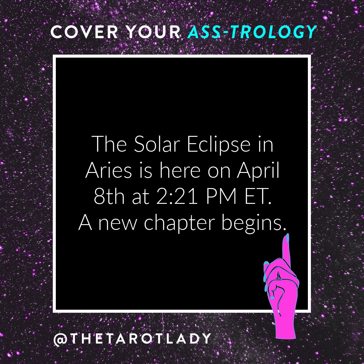 The Solar Eclipse in Aries on the 8th promises to be a visual delight. It will be viewable across many parts of the States, so get out your eclipse gl! Eclipses signal change, so be ready to adjust or let go. A fresh start is on the way. Your better life can begin now. #astrology