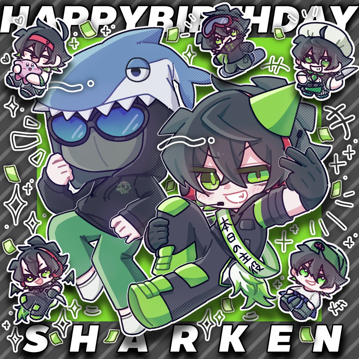 #シャークん誕生祭2024 #しろっぽ 
尾めでとうございます!!🦈🎉