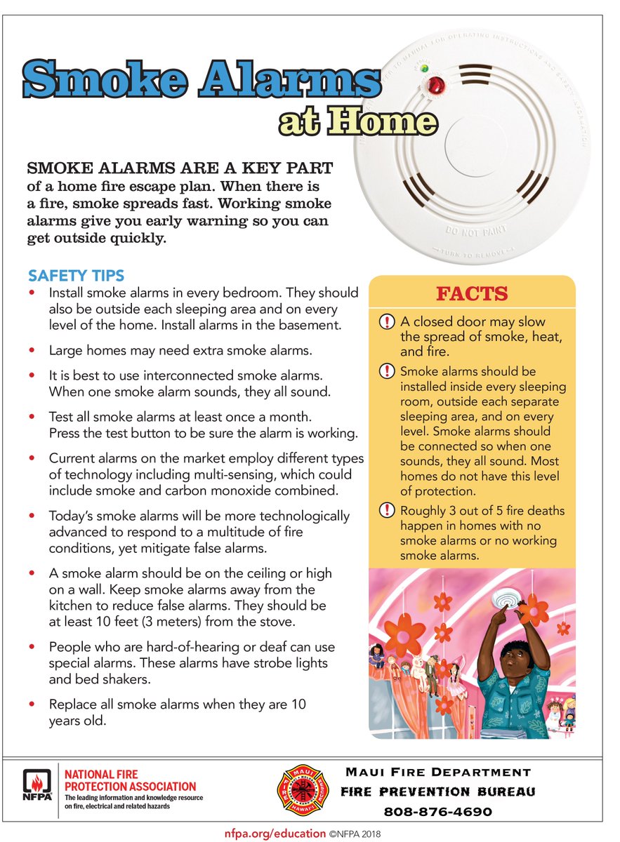 Smoke alarms are a key component of your ohana's home fire safety plan.  Test your smoke alarms every month to ensure they are working properly and protecting you ohana.

#safety #preparedness #homefiresafety #community #ohana