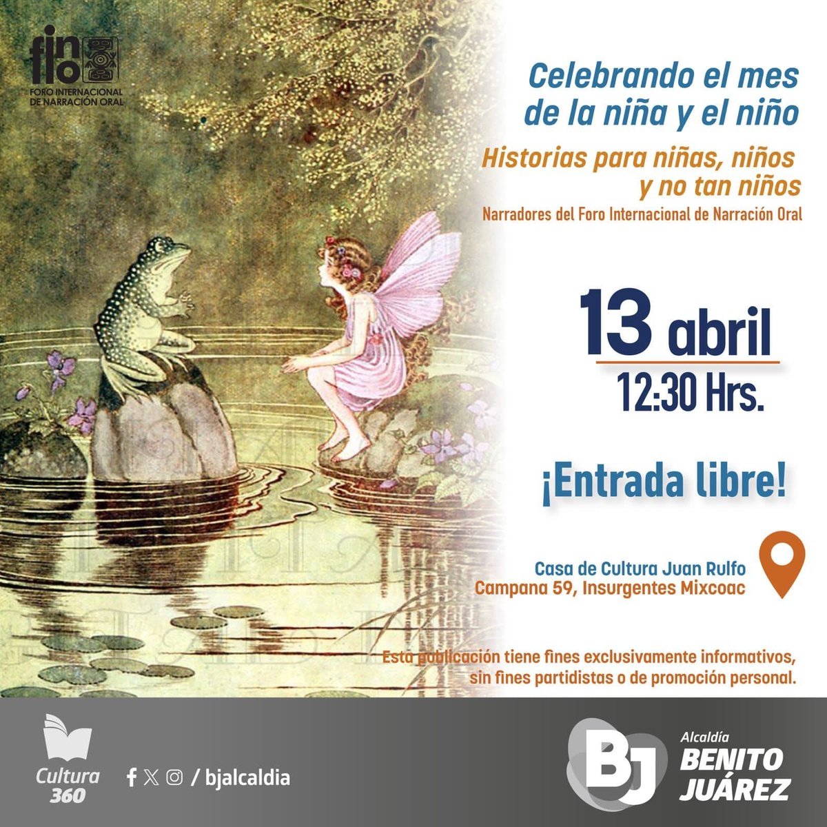 ¡Te invitamos a escuchar historias que desde lejos llegan para celebrar a nuestras niñas y niños! #CulturaBJ📖