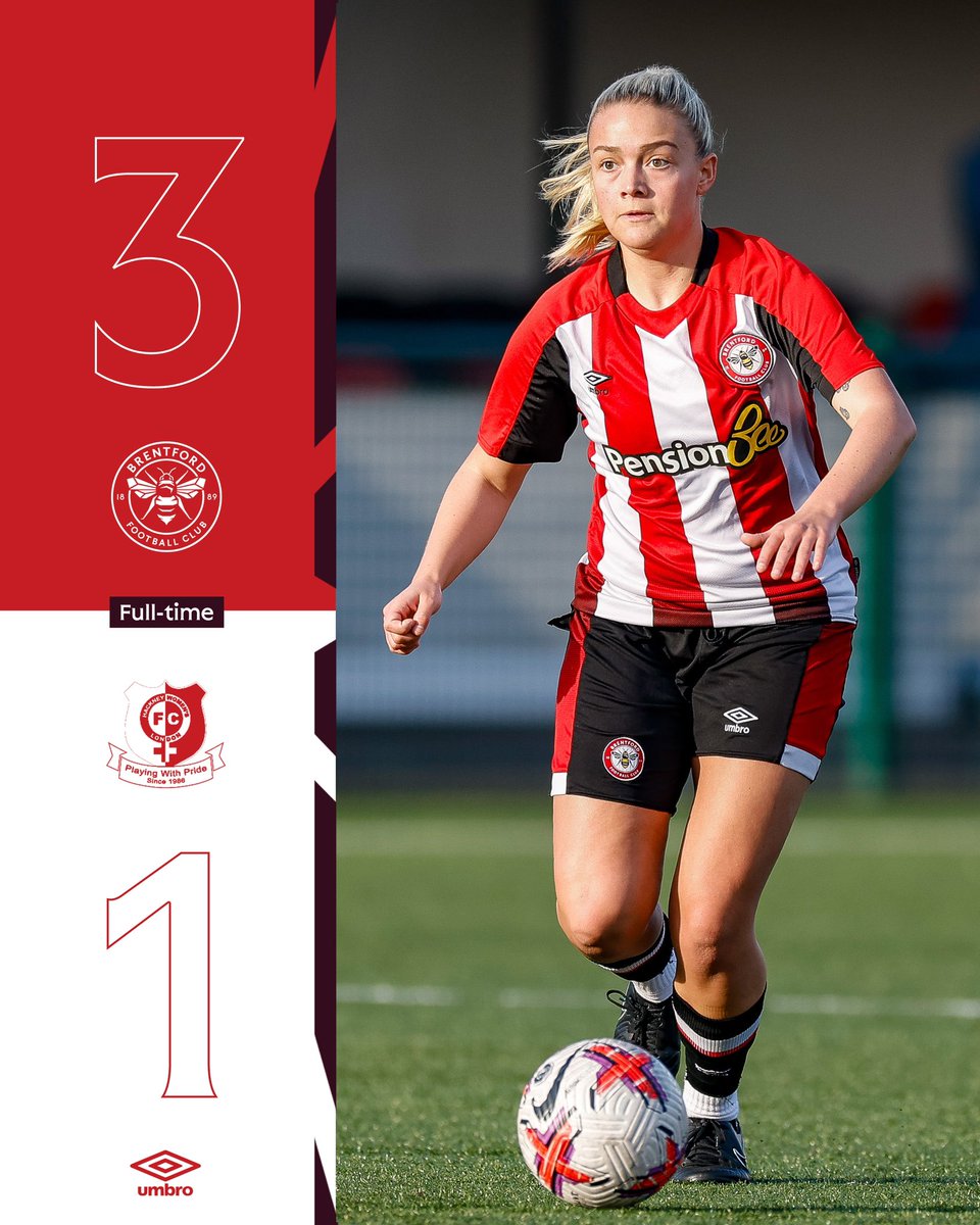 ⏱️ FULL-TIME: Promotion to the Greater London Premier Division for our B team 🙌 Our first team make it 15 wins in a row following another impressive performance 🐝 #BrentfordFCW | #BrentfordFC