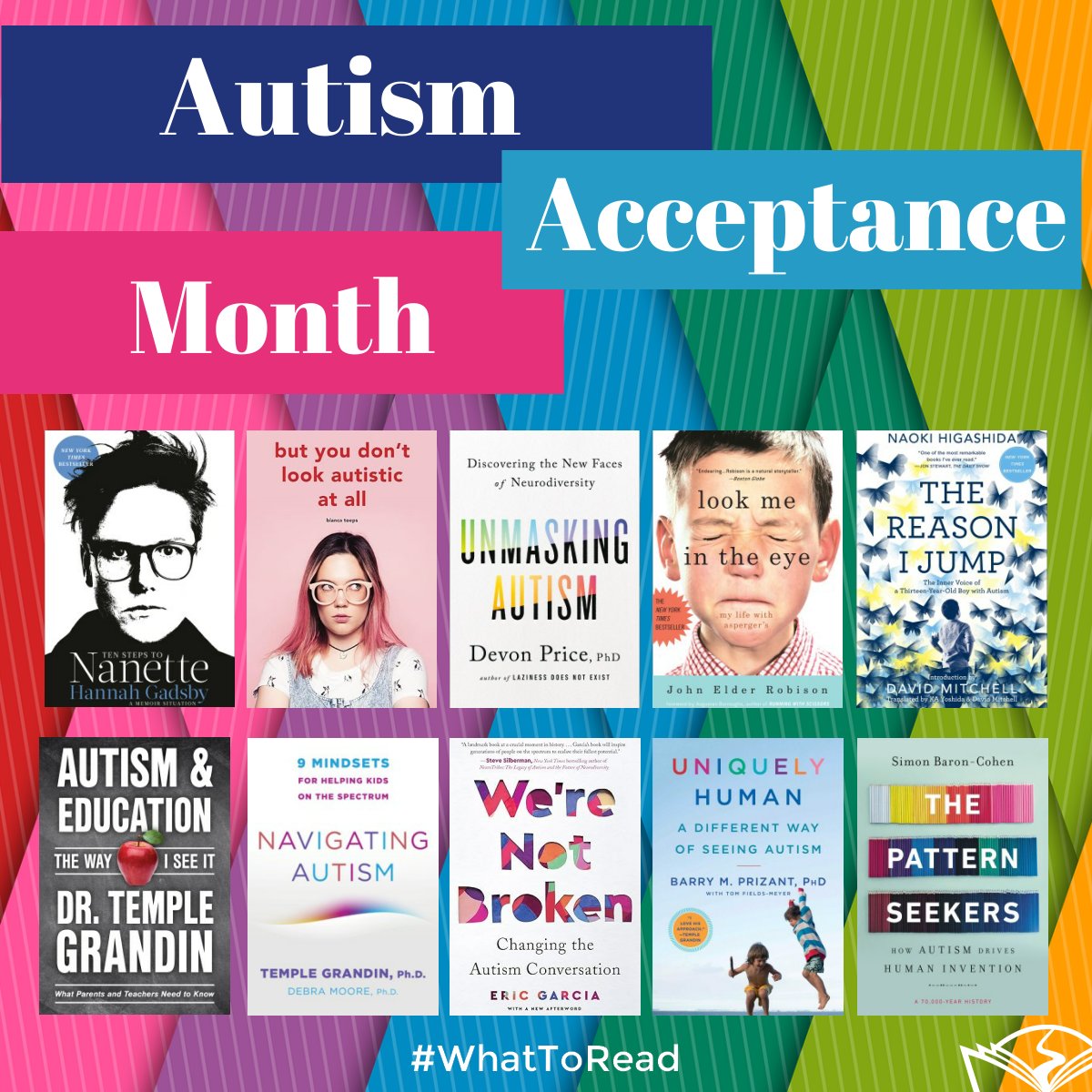 Listen to @kunrpublicradio 's 'On the Shelf' Monday at 6:42 am, 8:42 am, and 3:48 pm to hear Laurie sharing nonfiction titles by autistic authors. #WhatToRead Austism Acceptance Month book list: washoelibrary.org/3TQumpQ Past On the Shelf segments: catalog.washoecountylibrary.us/ots