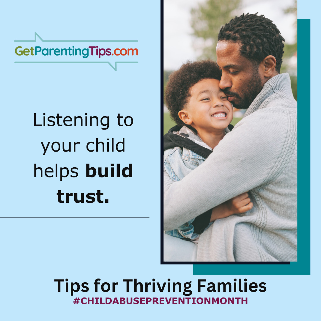 Take a short amount of time each day to check in with your child to see how they’re feeling. Regular communication helps children feel safe. Learn tips for developing a strong parent-child relationship here: tinyurl.com/5ParChiGPT