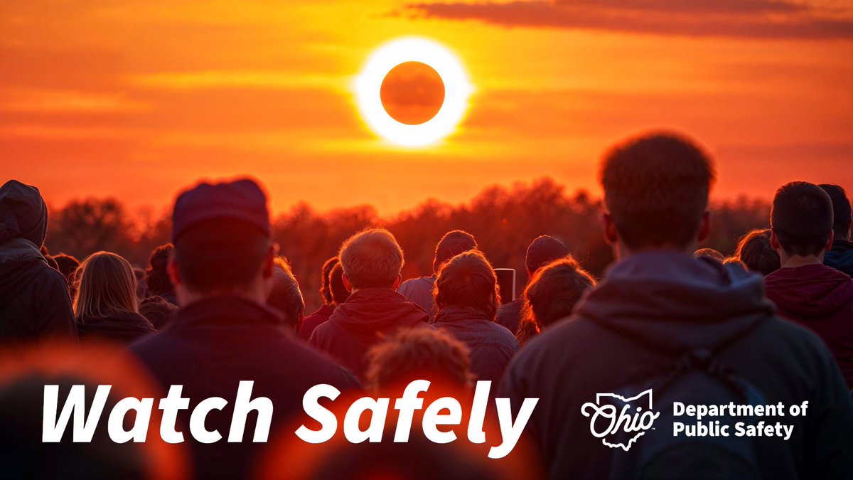 Help make this a safe event by turning on your headlights, staying alert & aware, & by paying attention to the road ahead. Over half the U.S. population lives within 250 miles of #Eclipse24 so expect heavy traffic and delays. Check OHGO.com for traffic information.