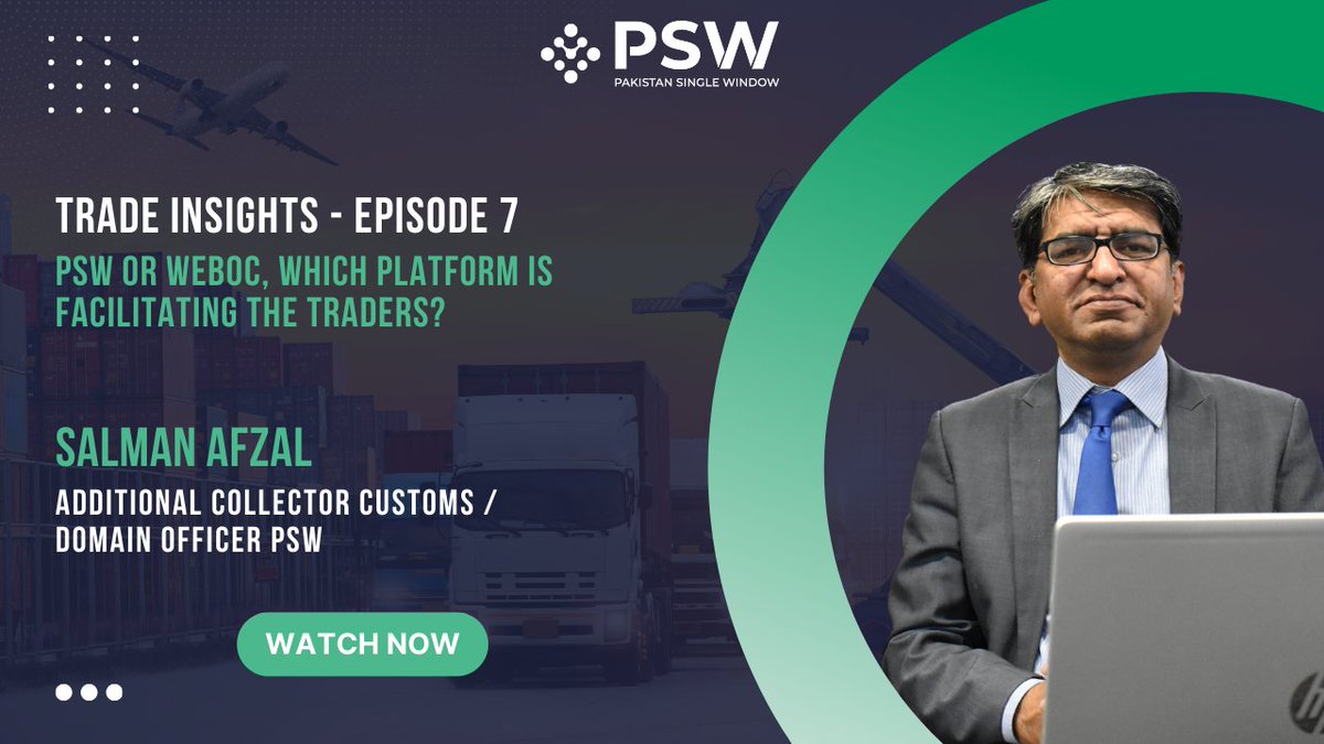 Delving into the debate between #PSW and #WeBOC, PSW Domain Officer, Mr. Salman Afzal, explores which platform excels in facilitating traders for cross-border transactions. Watch the full episode here: ow.ly/nGC550R96xl 
 #CrossBorderTrade #EaseOfDoingBusiness