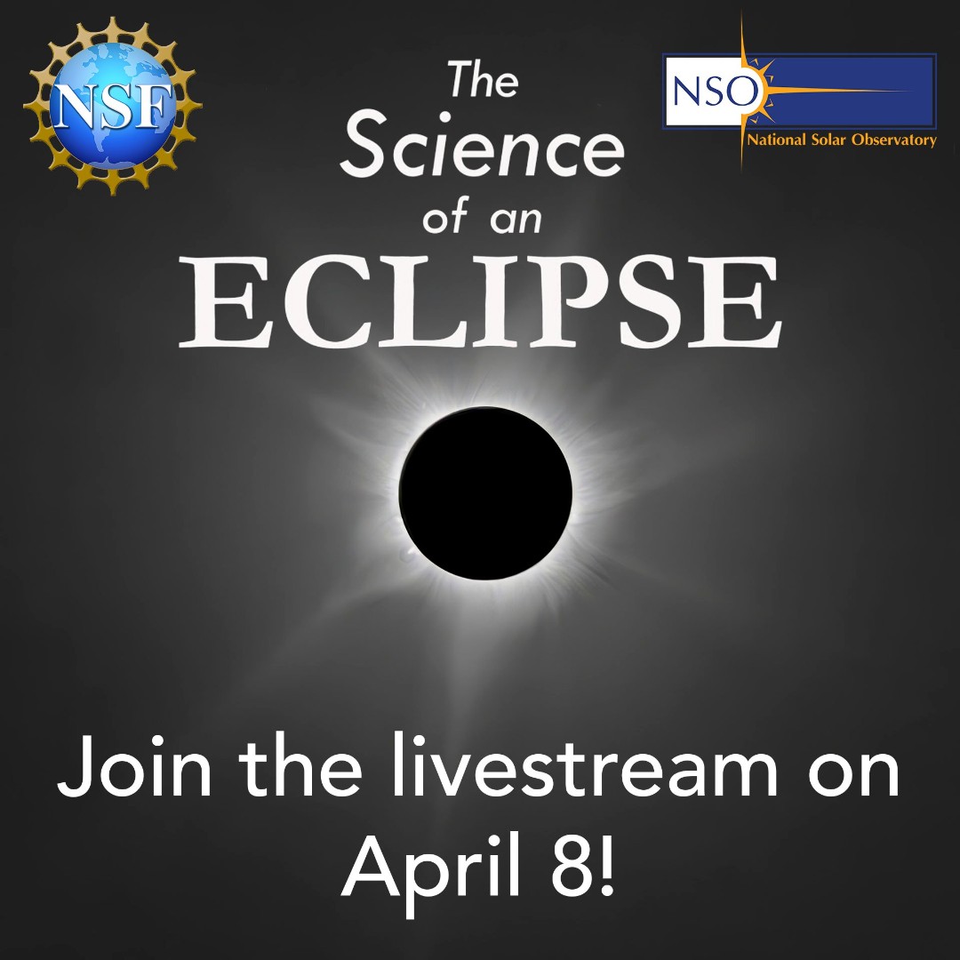 Vive el eclipse solar total que ocurrirá en el hemisferio norte este lunes 8 de abril. No lo podremos ver desde el cielo de Chile, pero disfrútalo a través de la transmisión en vivo de nuestro centro @NatSolarObs en conjunto con @NSF Conéctate aquí: ow.ly/zZMY50R9Fbi