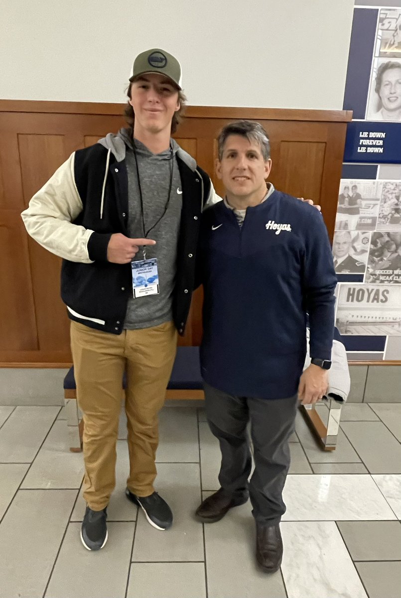 Thank you @jackwmcdaniels and @coachsgarlata for having me up for Junior Day at Georgetown! Campus and facilities are unreal! What a great day! #HOYASAXA @RockFootball1