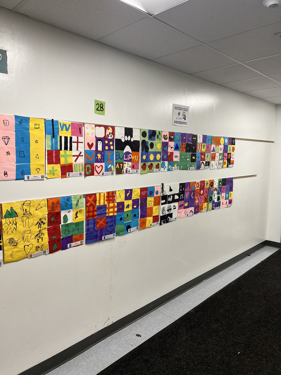 msmeyerart's tweet image. 2nd &amp;amp; 3rd Grade had their music show a few weeks ago, Pajama Party! In art class, students created All About Me Quilts, inspired by Gee’s Bend Quilts, to hang up for the show. Nice work, everyone! 🖍️🖼️ #beabulldog #séunbulldog