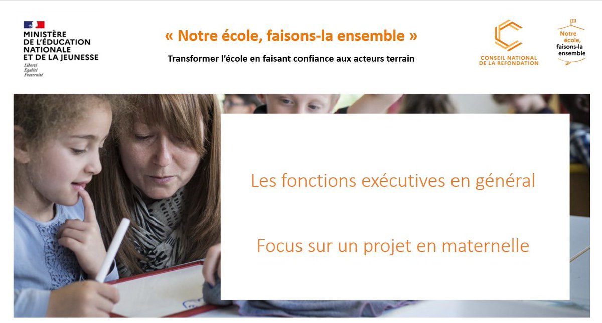 #AFSC #NEFLE #FE 📣 AFSC pour « NEFLE» 🗓️10/04 🕝17h00-18h30 Webinaires 2✨🧠Retrouvez @JulietteGalmic1 sur : ✔️Fonctions exécutives dans l’apprentissage (inhibition, flexibilité, MT) ✔️Focus Maternelles @CRefondation @MyriamZarjevski Auto-inscription magistere.education.fr/dgesco/course/…