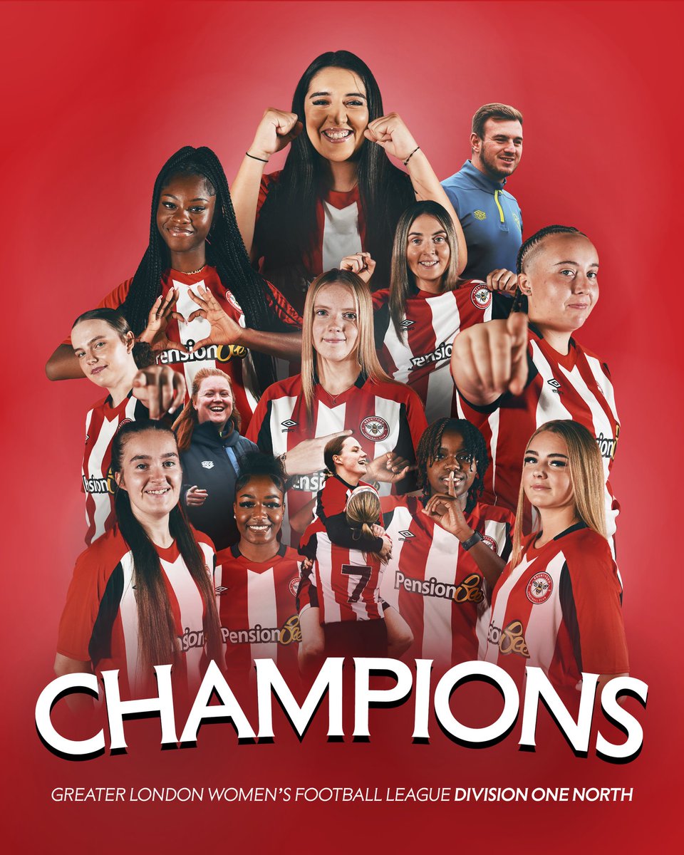 League champions 🤩 Congratulations to our B team who earn promotion into the Greater London Premier Division following today’s win over Hackney Reserves 🏆 #BrentfordFCW | #BrentfordFC