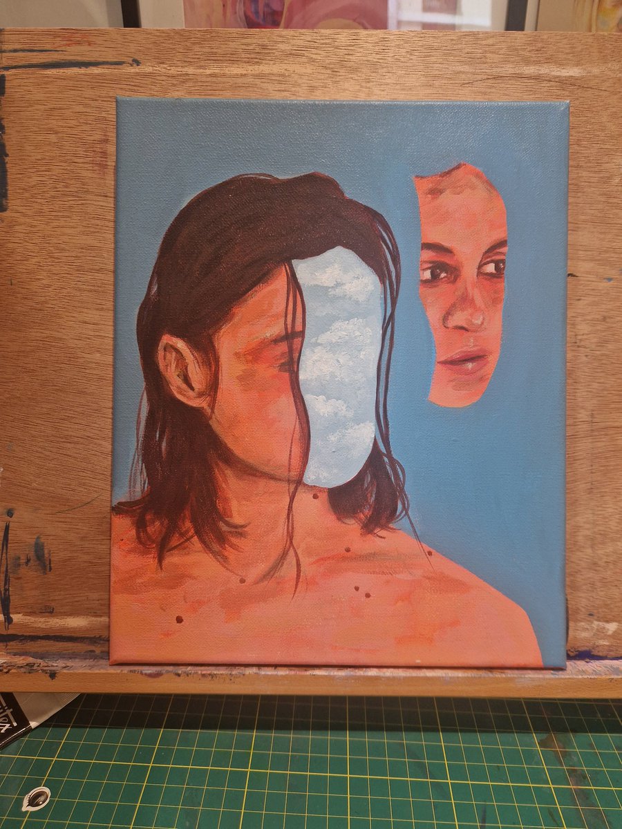 lucymullaly's tweet photo. painting one of my favourite faces @QueensChristine #catq https://t.co/8dPiLZayDg