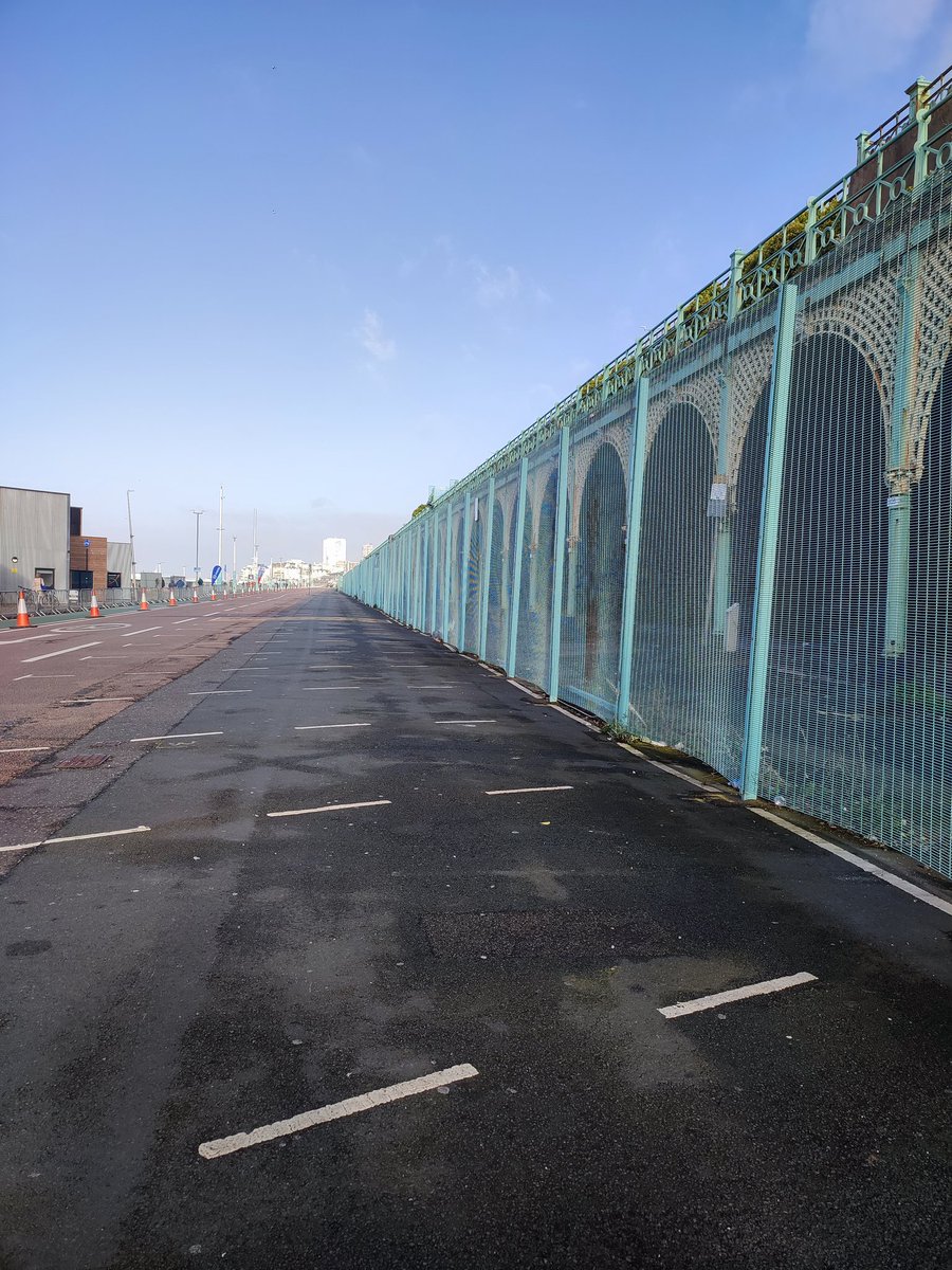 I knew the seafront was closed today, so I went down at 8am to get a close up look at the terraces. Why has nothing started in the last year... Every year you do nothing the end cost is higher