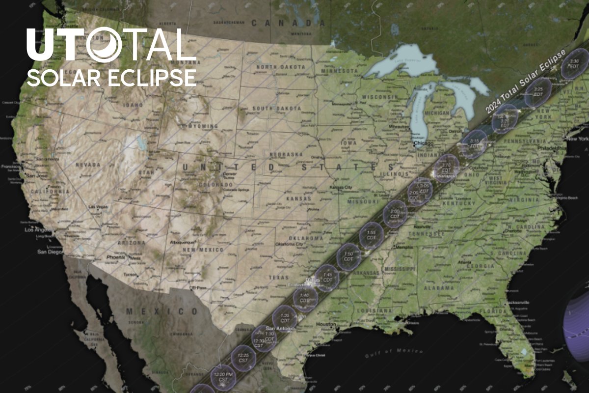 Thanks to a partnership between @austincityparks and UT, residents across Austin will have the chance to experience up-close solar viewings during the Great North American Eclipse: utex.as/3Jfvm1v