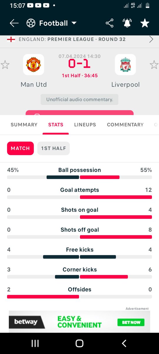 So united can not even play a single shot in the first 37 minutes hehh @iLatif_ @thatEsselguy