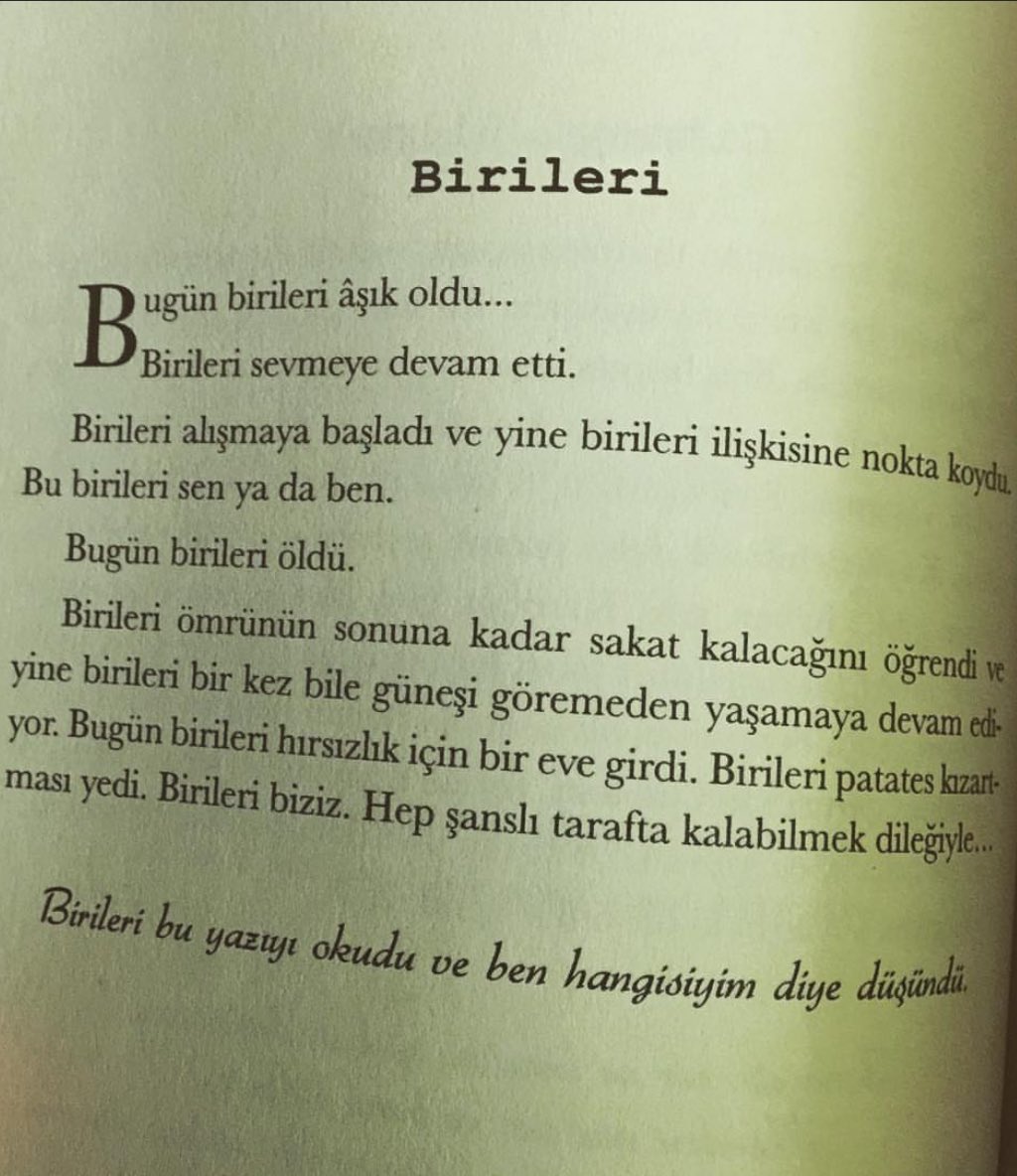 birileri…