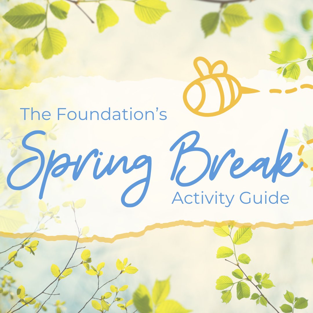 Check out the Foundation's Favorite Spring Break Activities! 1) Plan a Garden. 2) Try some outdoor fun at your local park! 3) If you're stuck inside, try a paper craft such as making masks or a collage!