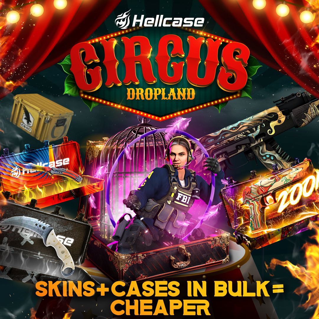 Circus Dropland is in full swing, and the giftboxes are hotter than ever! Choose among 8 unique packs to get a combination of cases and skins in bulk for a special discounted price 🤩 Pick yours right now - hellcase.com/dropland/circus #cs2 #cs2skins #cs2cases