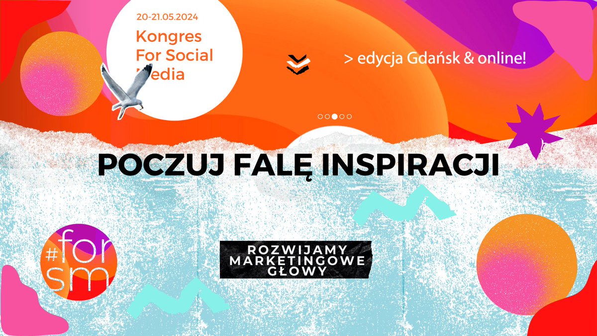 Kongres for Social Media - to spotkanie osób, które na co dzień biorą odpowiedzialność za sukcesy i porażki prowadzenia kont firmowych w mediach społecznościowych.

➜ Kiedy: 20-21.05. 2024
➜ Gdzie: Gdańsk &amp; online

Wejdź na forsm.pl