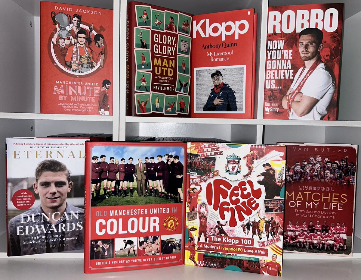It's #PremierLeague rivals match time 🙂 #ManUtd v #Liverpool ⚽️ soccer-books.co.uk/collections/en… @reach_sport @WayneSBarton @andythephotoDr @MUFCMemorabilia #MUNLIV #MUFC #LFC #OldTrafford #EPL