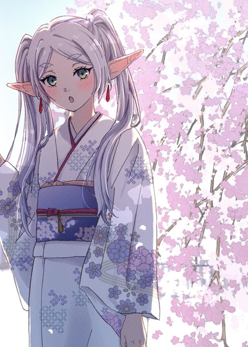 「桜 和服」のTwitter画像/イラスト(新着)｜5ページ目