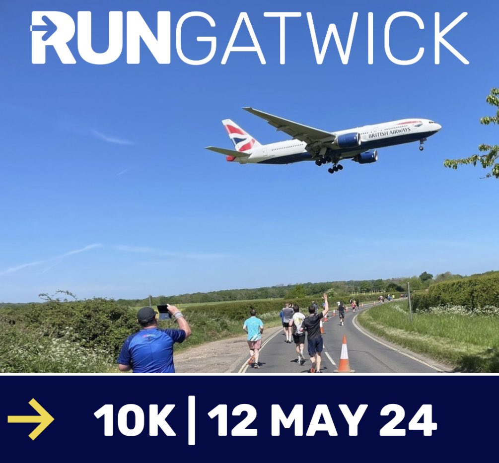 If running and plane spotting is your bag, then check out the runseries.co.uk #RunGatwick10K in May. The run will take you within 100m of the active runway and has got to be an #avgeek runner’s idea of a good day out! See you there! Maybe?