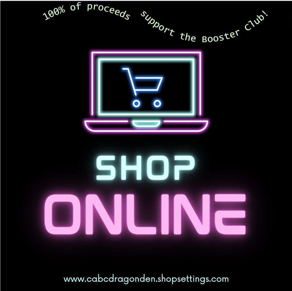 The Dragon Den has a great selection of apparel and accessories to for every Dragon Fan.  Check out our website today.  100% of proceeds go to support all UIL CISD athletes (7th-12th).  Thanks for your support! 
cabcdragonden.shopsettings.com