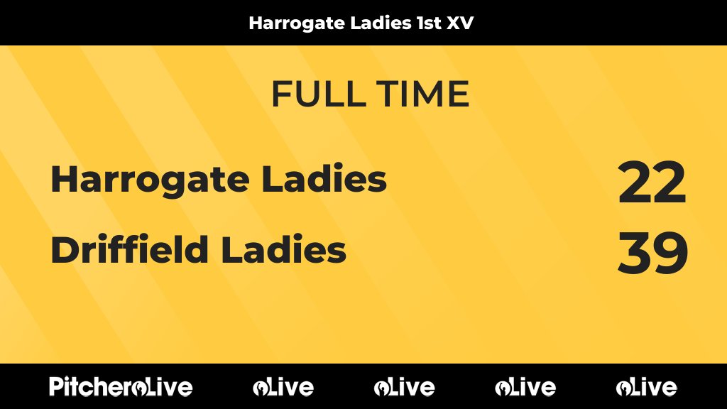 FULL TIME: Harrogate Ladies 22 - 39 Driffield Ladies #HARDRI #Pitchero harrogaterugby.com/teams/30128/ma…