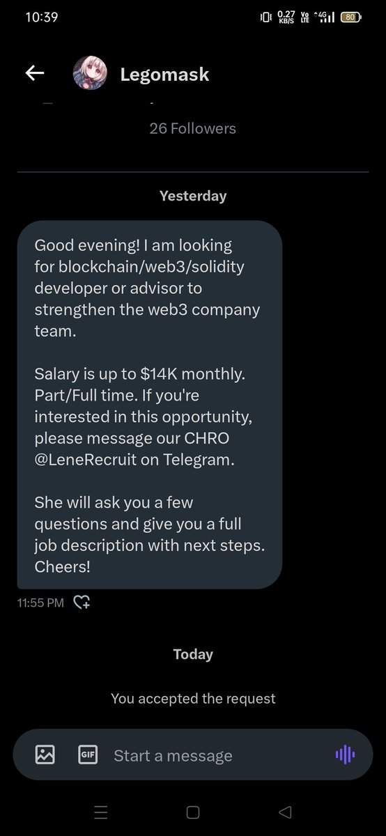 Bhanu_here's tweet image. Finally after doing 100s of open source contribution in webdev and changing 100s of readme files

Your boy got a high paying remote job, mamma will be proud

Always ready for new adventure like me, my domain is webdev but got job in web3

Web3 is booming like my topmate sessions.