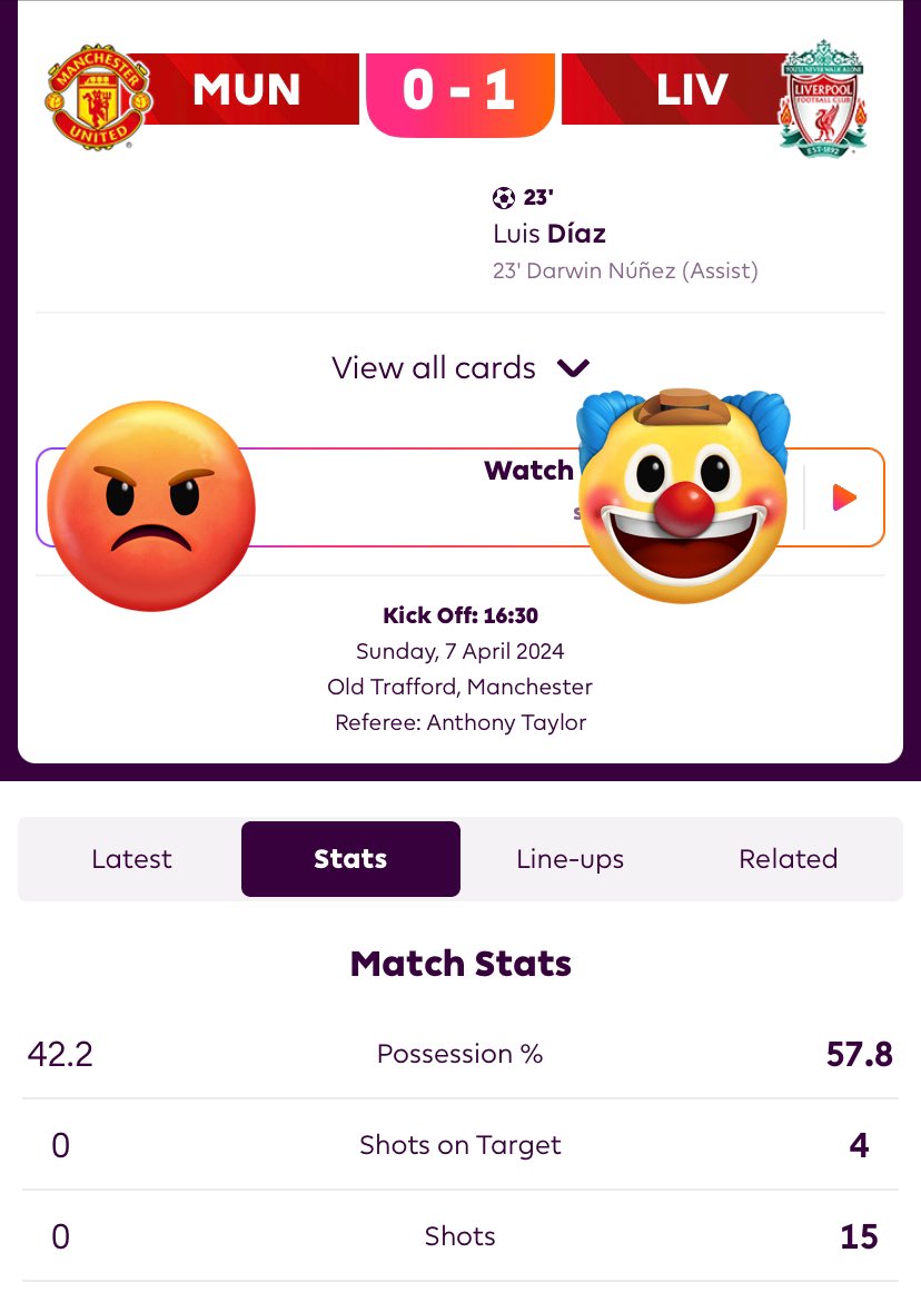 What more needs to be said? 0 attempts in 45 minutes. <a href="/ManUtd/">Manchester United</a> has zero midfield. WTH knows what Bruno is doing? Liverpool has direct access to back 4 every attack  #MUFC #MUNLIV #ManchesterUnited