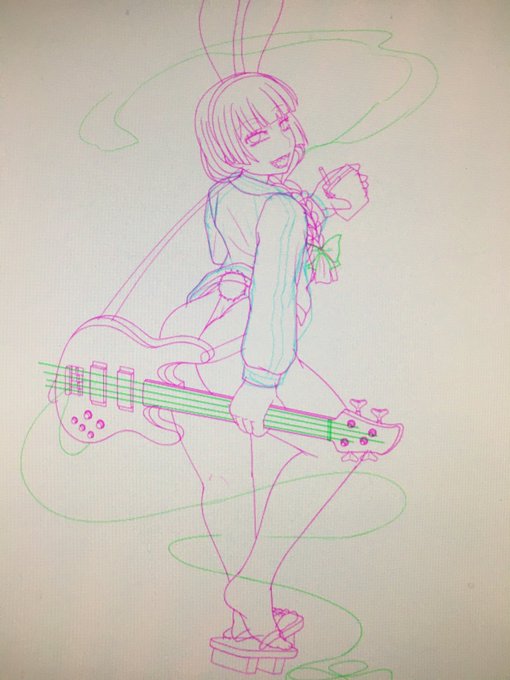 きくり姉さん、自分用にアクスタ作るのに描いているヤツ。
ペン入れできた! 