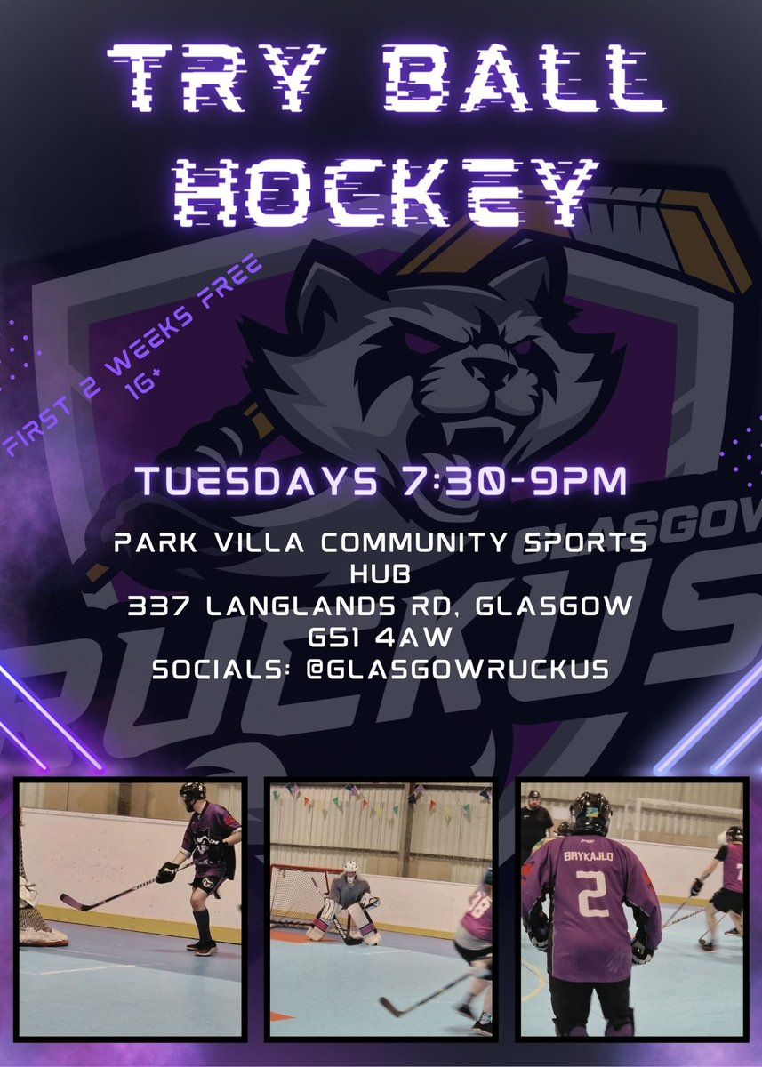 Sad the hockey seasons over? Looking for something for the off season? Come along and try ball hockey! Same rules as ice without any skates involved! Drop us a dm if you are interested!