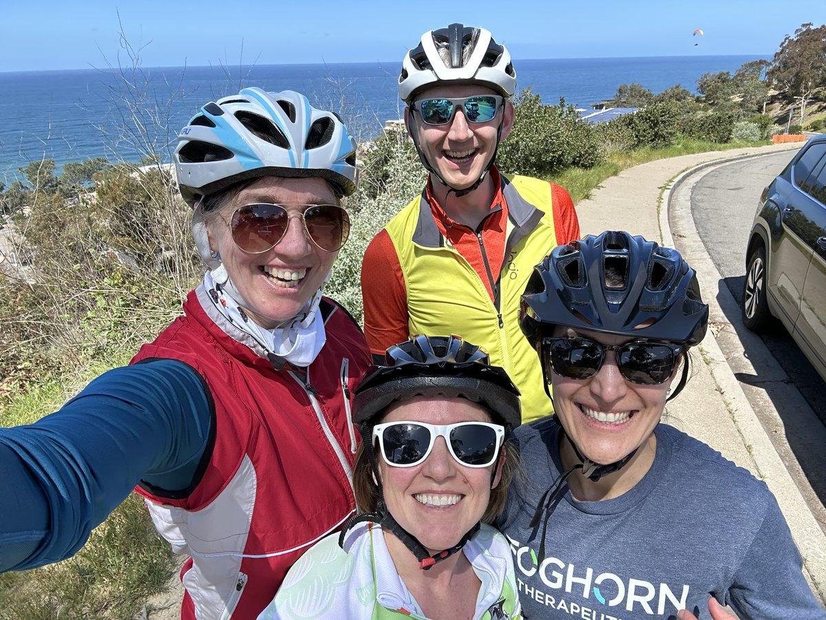 Enjoying the scenic California coast with my amazing @foghorntx colleagues! 🚲 Cannot wait for the opening Plenary and New Drugs on the Horizon talks today! #AACR24